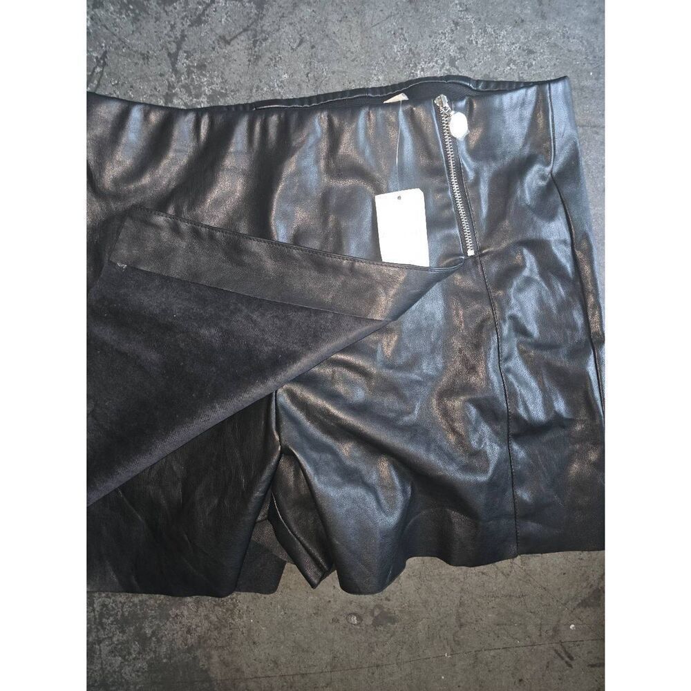 Faux Leather Skort